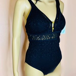 Vintage black shaping swimsuit size S